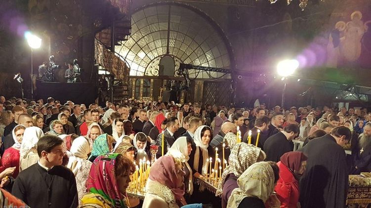 Пасхальная служба в Киево-Печерской лавре. Фото - Союз православных журналистов