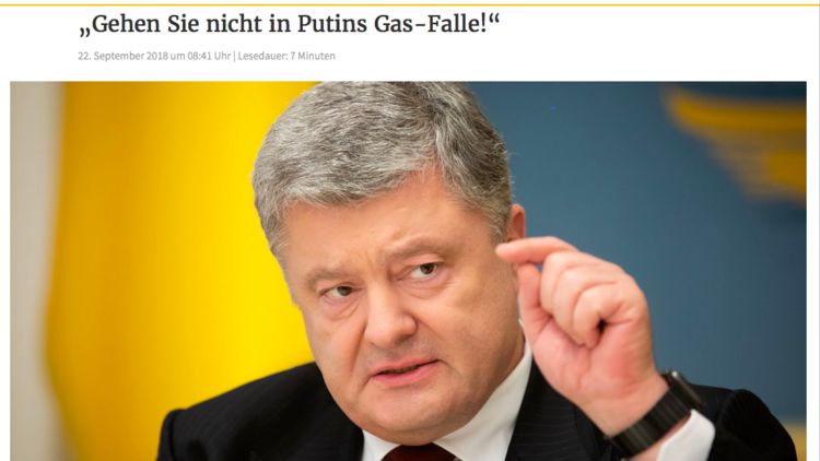 В заголовок интервью вынесена цитата Порошенко: 