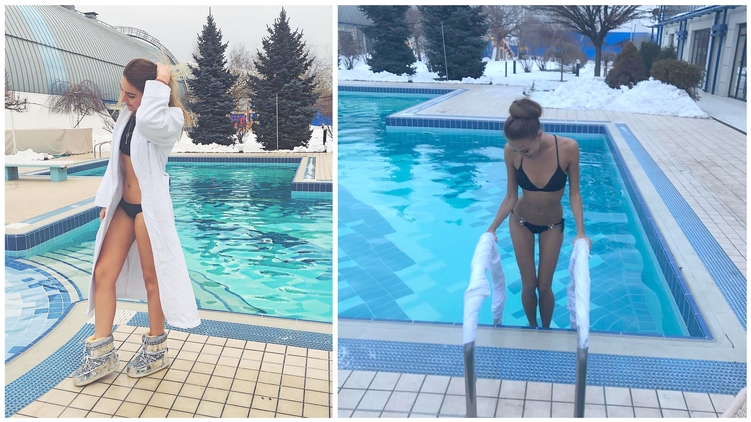 Клиентки клуба выложили в фотоблоги снимки с праздника Крещения, фото: Instagram