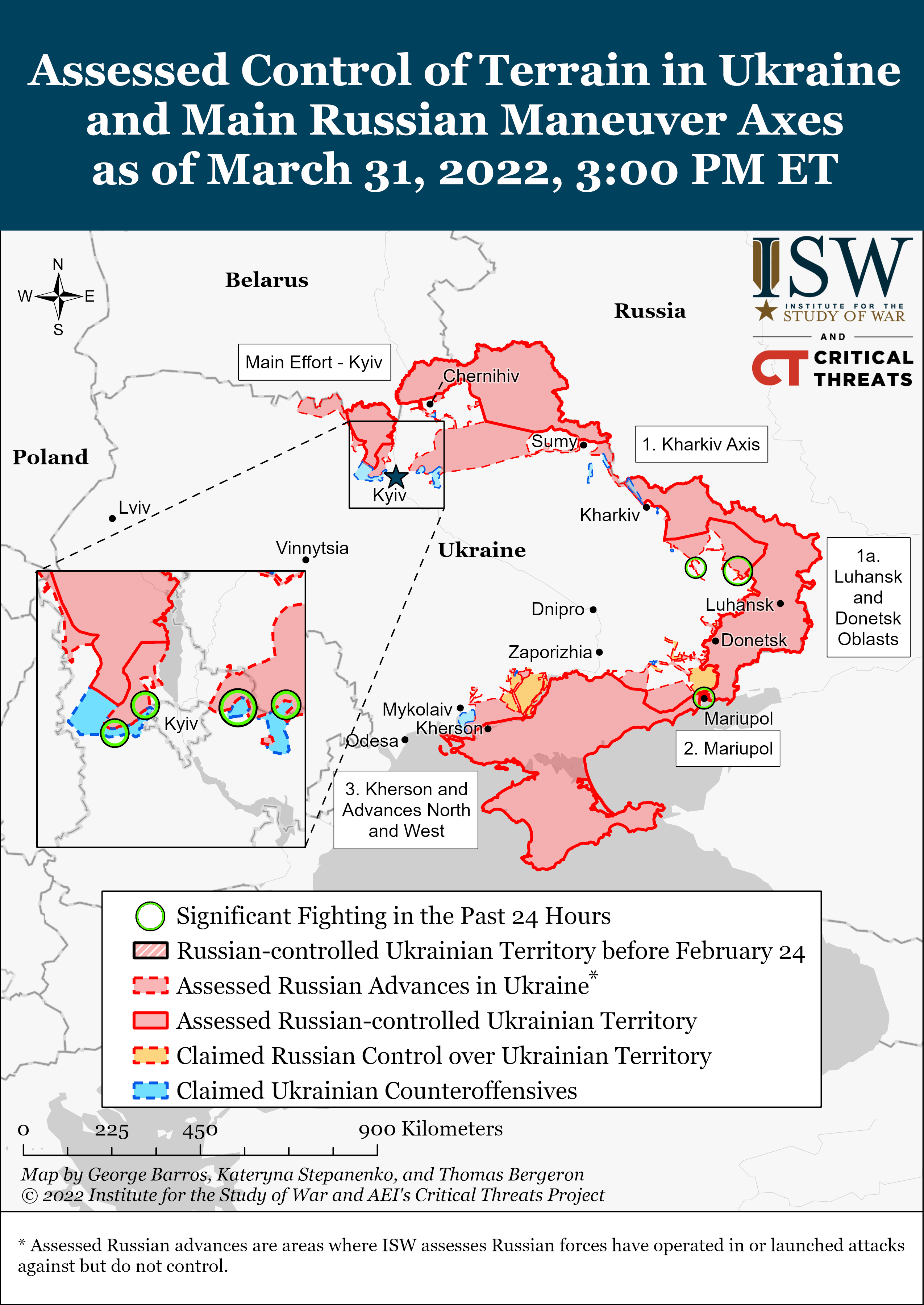 Карта боевых действий в Украине