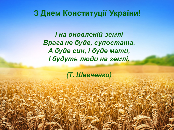 з днем конституції України