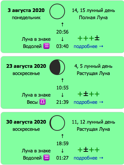 лунный календарь свадеб август 2020