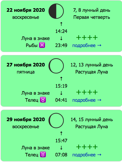 лунный календарь свадеб ноябрь 2020