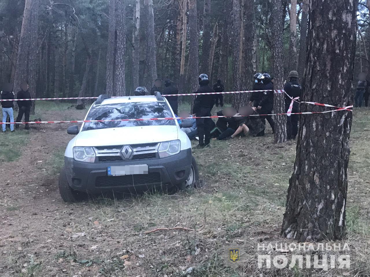 Кадр с места задержания нападавших на полицию