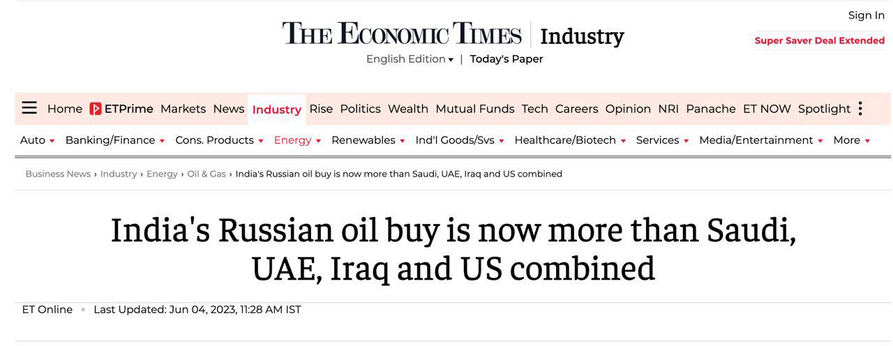 Скриншот с сайта The Economic Times