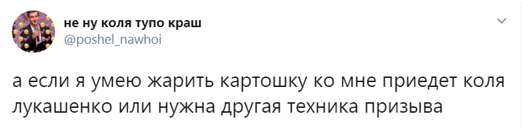 Скриншот из соцсети с записью о Коле Лукашенко