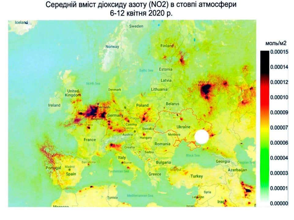 Карта загрязненности воздуха