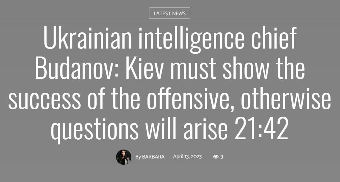 Буданов заявил о необходимости успешного наступления украинской армии