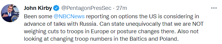 США не уменьшит военное присутствие в Европе