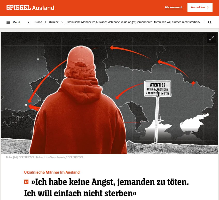 Снимок заголовка на spiegel.de 